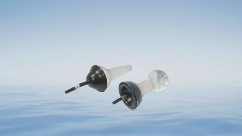 Fluid earplugs over a lake